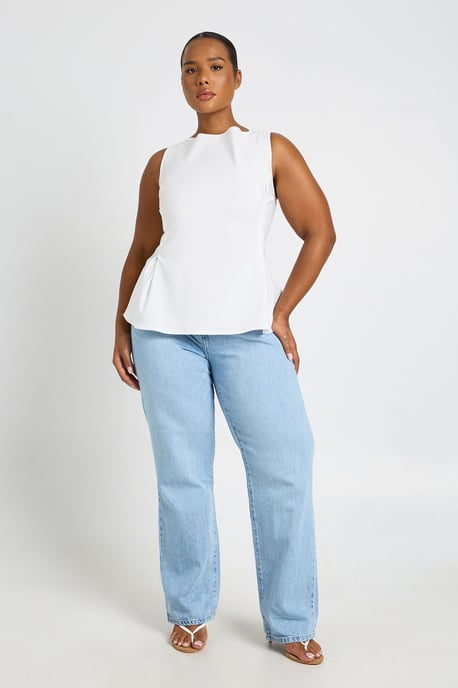 Plus Basics High Waist Mom Jean - Image 4