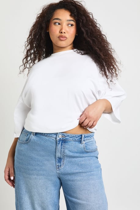 Plus Mid Waist Barrel Jean - Image 3