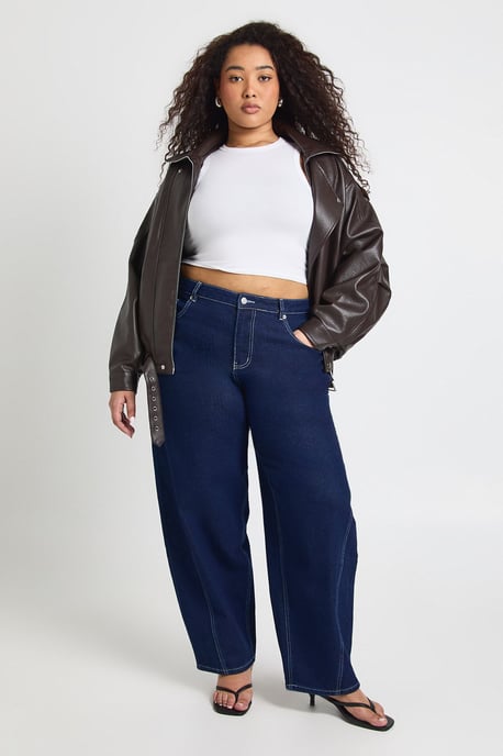 The Plus Mid Waist Barrel Jean - Image 1