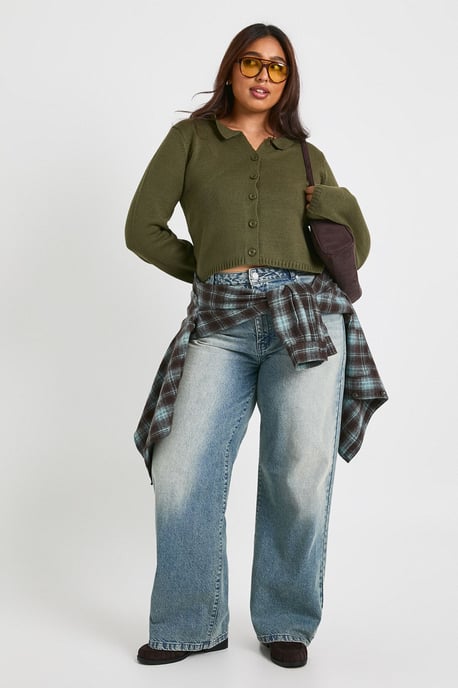 Plus Collared Button Down Top - Image 3