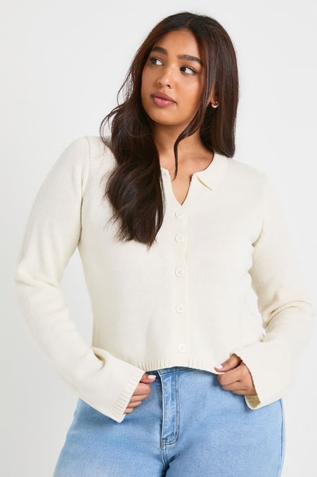 Plus Collared Button Down Top - Image 1