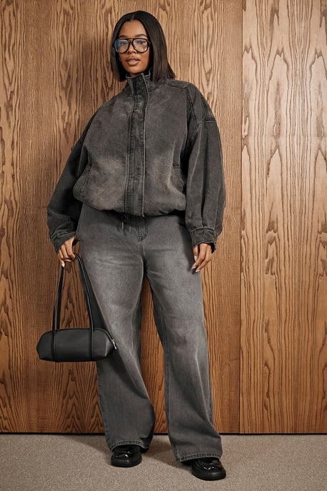 Plus Washed Elasticated Waist Jean - Image 1
