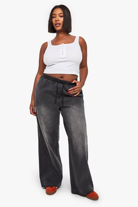 Plus Washed Elasticated Waist Jean - Image 5