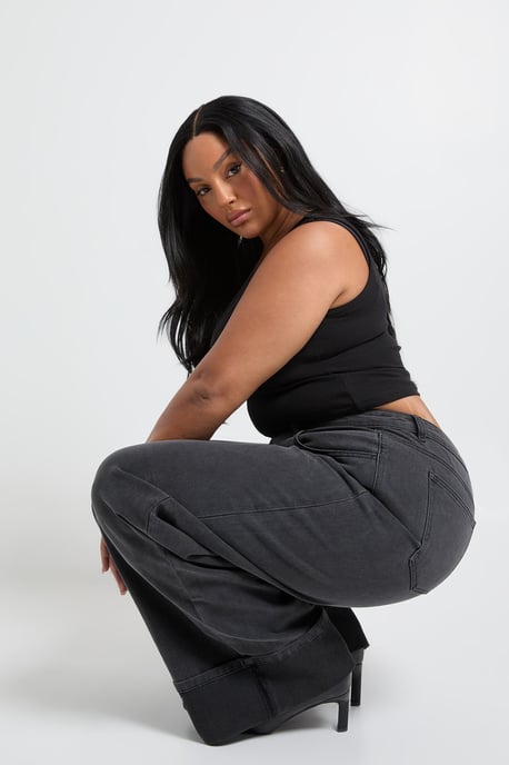 Plus Turn Up Straight Leg Jean - Image 3
