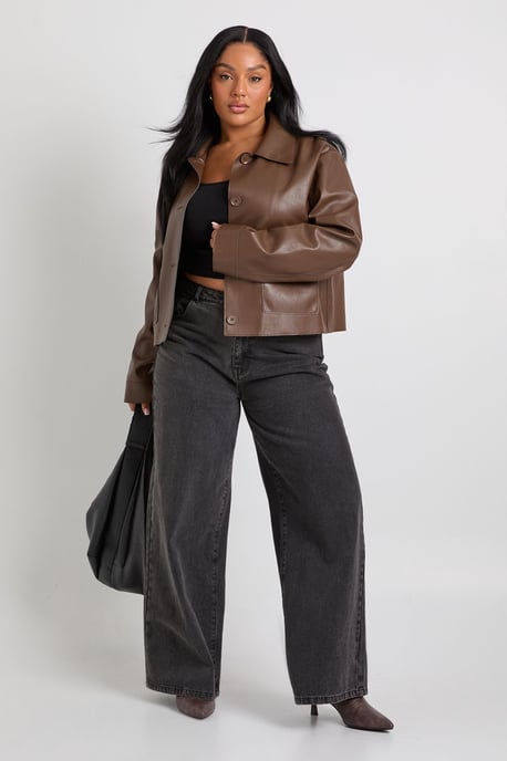 Plus Collared Button Down Jacket - Image 3