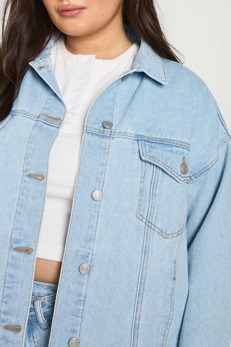 Plus Oversized Denim Jacket - Image 4