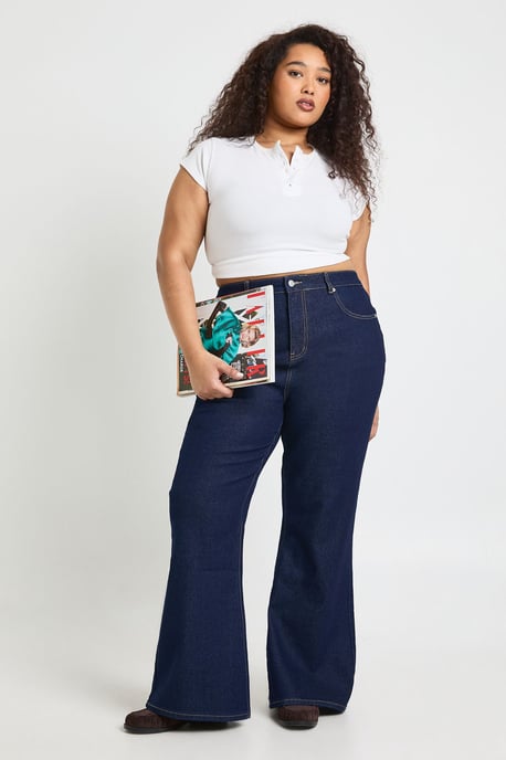 The Plus High Waist Flare Jean - Image 1
