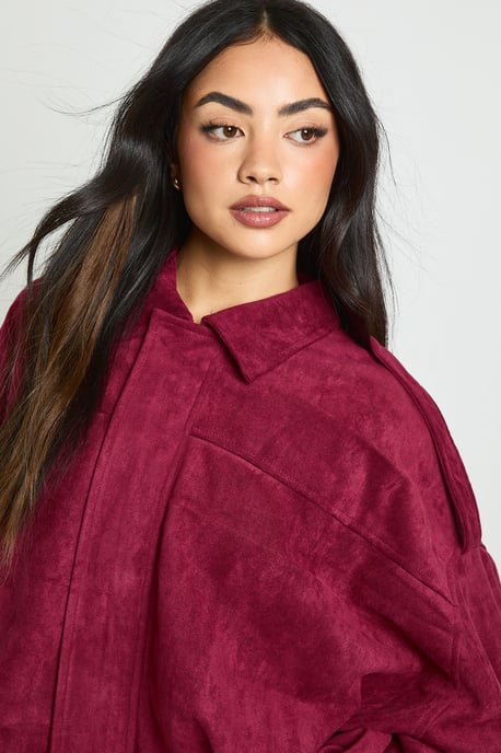 Faux Suede Bomber Jacket - Image 4