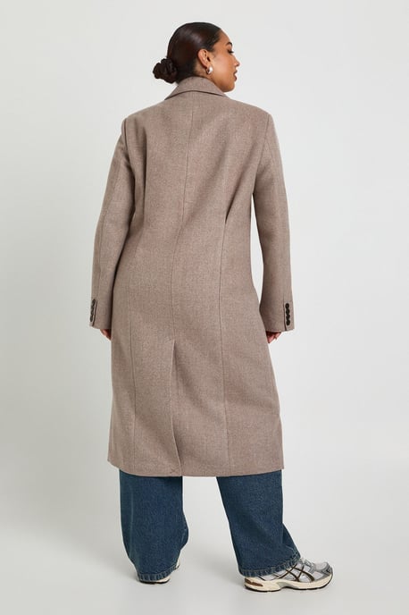 Plus Wool Look Trench Coat - Image 2