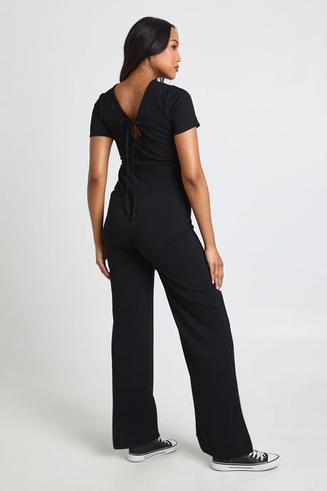 Maternity Rib Tie Waist Jumpsuit - Image 2