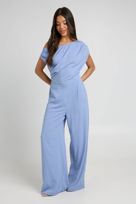Aysmmetric Woven Wide Leg Jumpsuit - Image 3