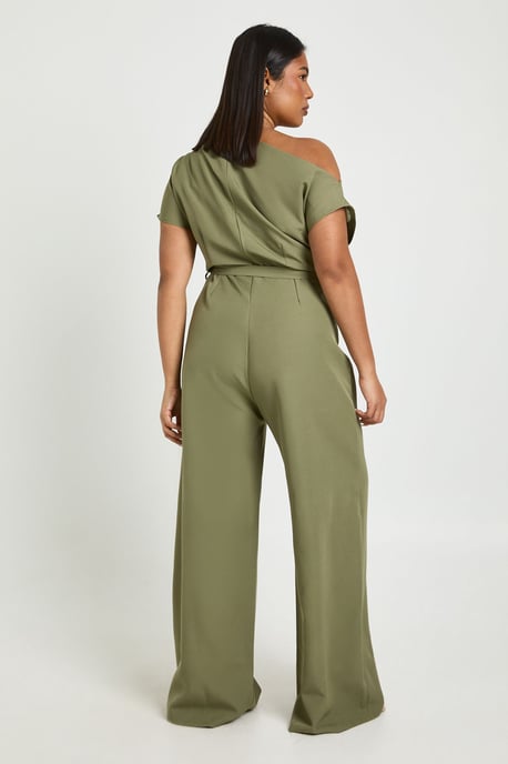 Plus Asymmetric Belted Jumpsuit - Image 2