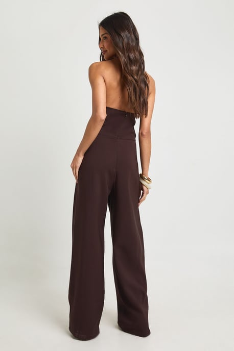 Gold Button Wrap Front Jumpsuit - Image 2