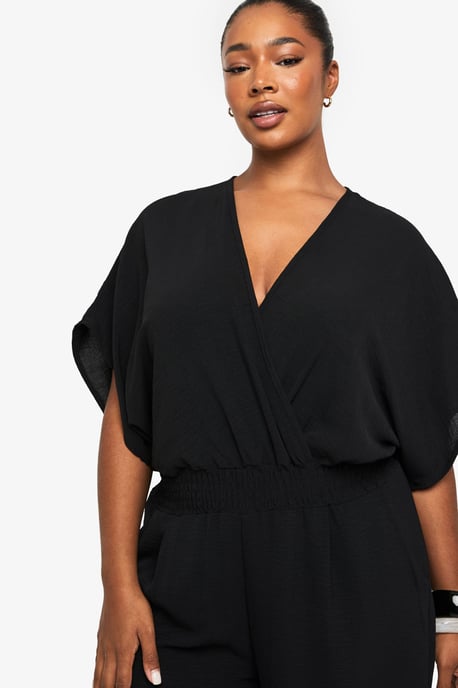 Plus Blouson Sleeve Wide Leg Jumpsuit - Image 4