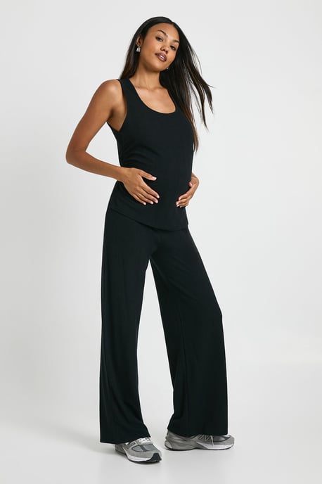 Maternity Textured Vest & Trouser Lounge Set - Image 3