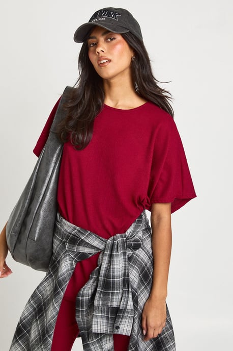 Two Tone Rib Flared Legging & Top Co Ord - Image 4
