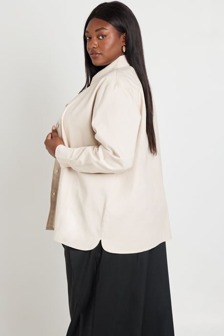 Plus Chambray Oversized Shirt - Image 2