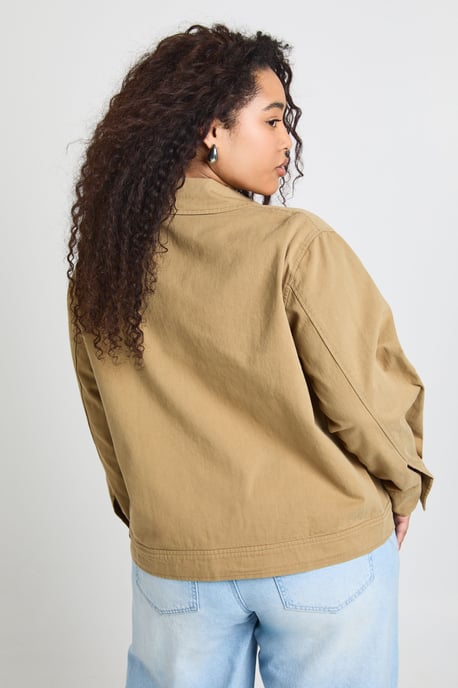Plus Twill Utility Oversized Shirt - Image 2
