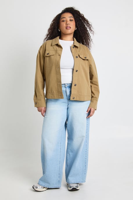 Plus Twill Utility Oversized Shirt - Image 3