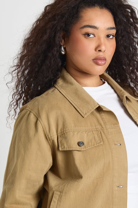Plus Twill Utility Oversized Shirt - Image 4