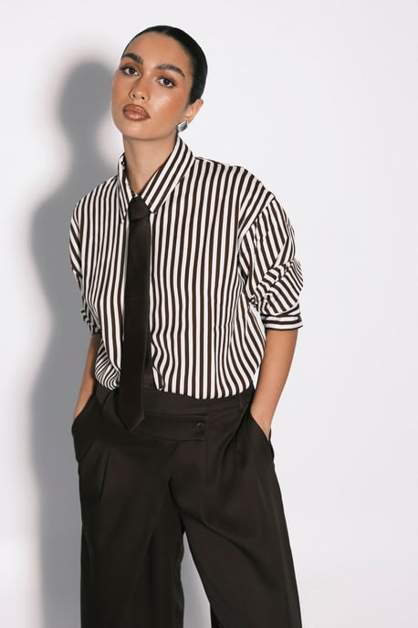 Mixed Stripe Fitted Shirt - Image 1
