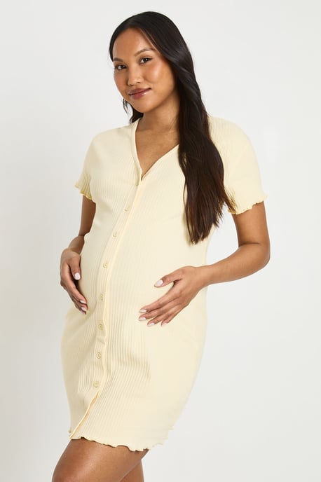 Maternity Rib Button Down Nightie - Image 4