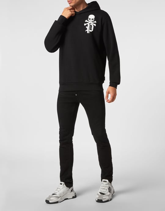 Sweatshirt Med Huva Gothic Plein - Image 4