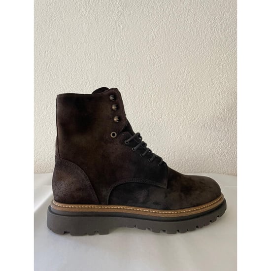 Giorgio 56308 donkerbruine suède gevoerde veterboots - Image 1