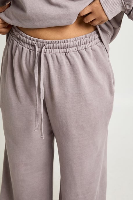 Plus Washed Funnel Neck Sweatshiirt Tracksuit - Image 4