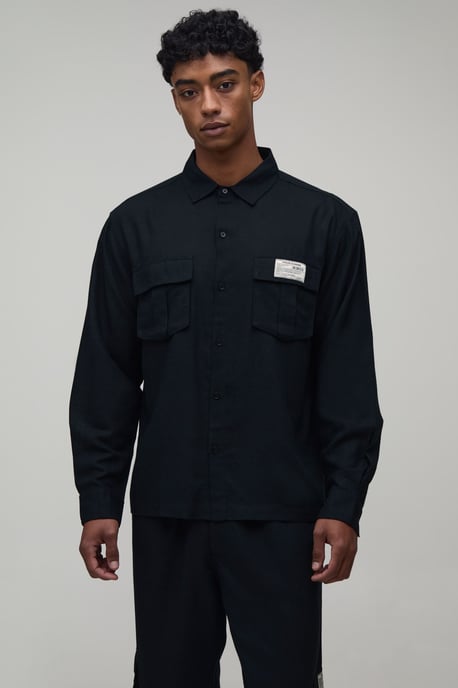 Linen Regular Cargo Shirt & Relaxed Trouser Set - Image 3