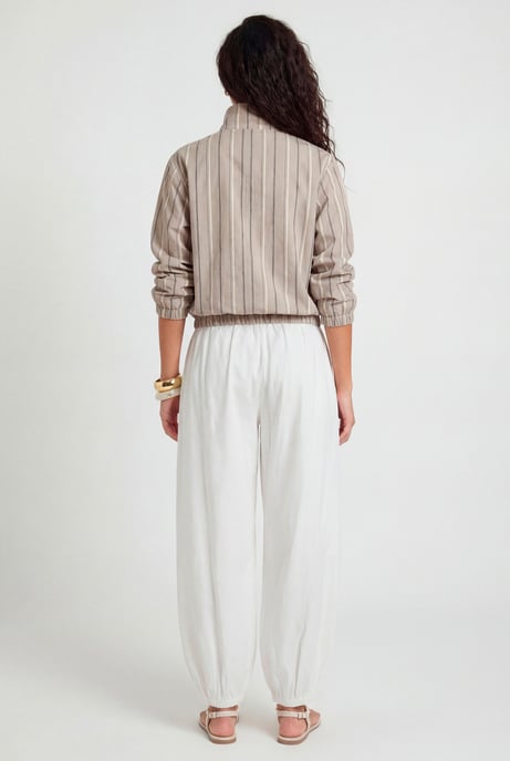 Linen Look Boxy Top & Balloon Leg Trouser Co-ord - Image 2