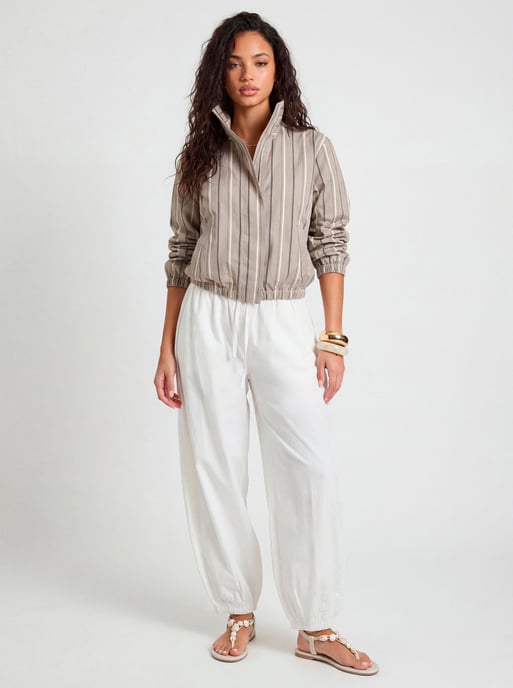 Linen Look Boxy Top & Balloon Leg Trouser Co-ord - Image 3
