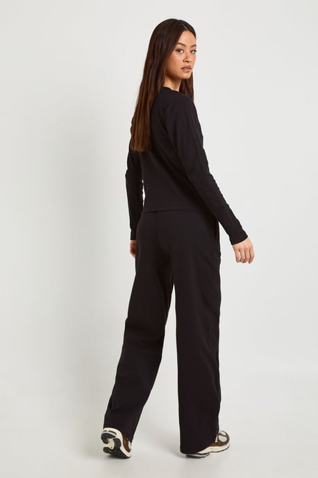 Tall Cotton Button Through Crew Neck Top & Trouser Co Ord - Image 2