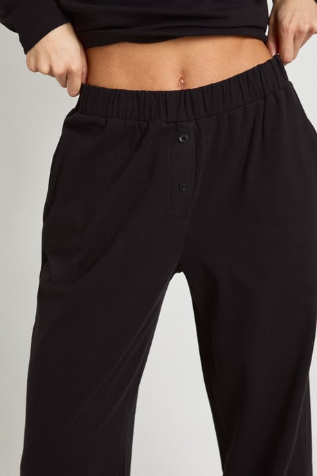 Tall Cotton Button Through Crew Neck Top & Trouser Co Ord - Image 4