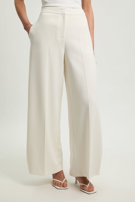 Compact Stretch Tailored Wide Leg Trouser - Image 2