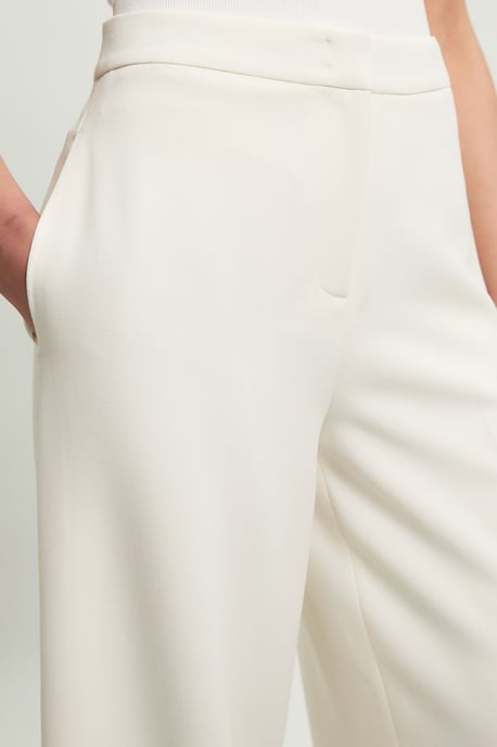 Compact Stretch Tailored Wide Leg Trouser - Image 4