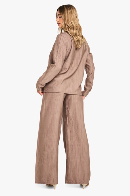 Crinkle Oversized Shirt & Trouser Co-ord - Image 2
