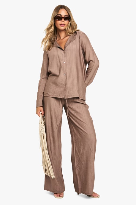 Crinkle Oversized Shirt & Trouser Co-ord - Image 3