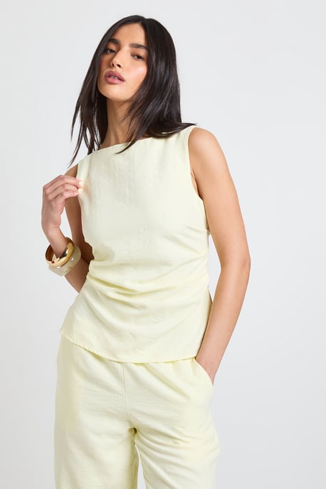 Peached Ruched Sleeveless Trouser Co-Ord - Image 3