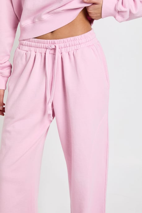 Washed Ribbed Detail Straight Leg Tracksuit - Image 4