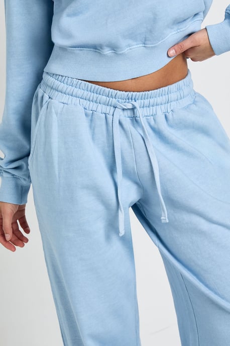 Washed Ribbed Detail Straight Leg Tracksuit - Image 4