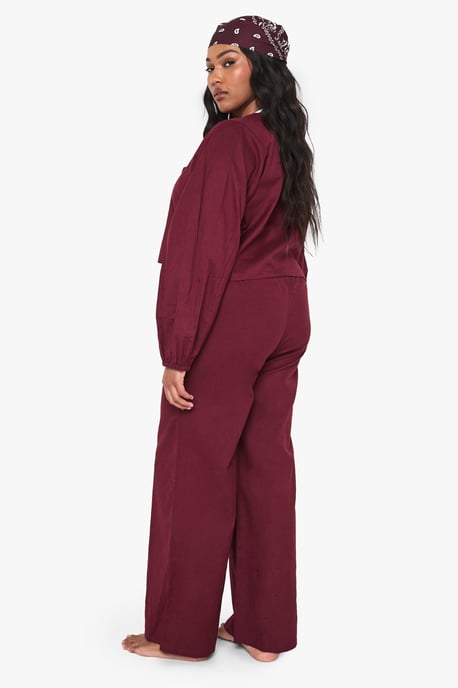 Plus Wooden Beaded Linen Beach Co Ord - Image 2
