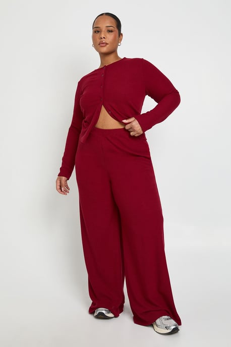 Plus Rib Button Cardigan and Trouser Co-Ord - Image 3