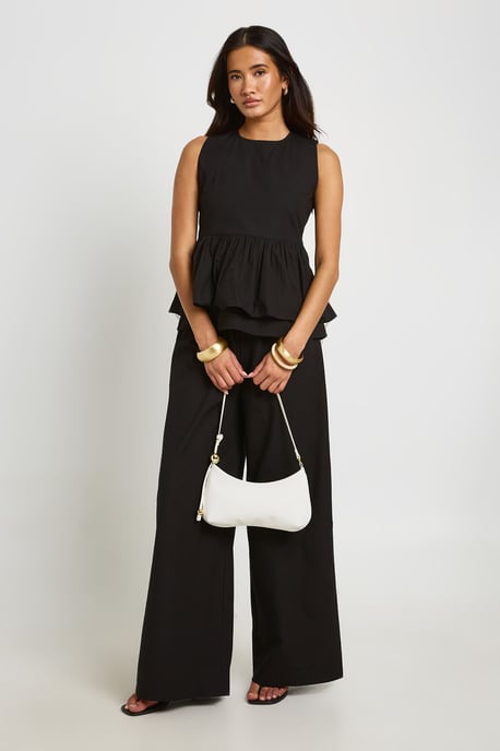 High Neck Peplum Top and Trouser Co-ord - Image 1