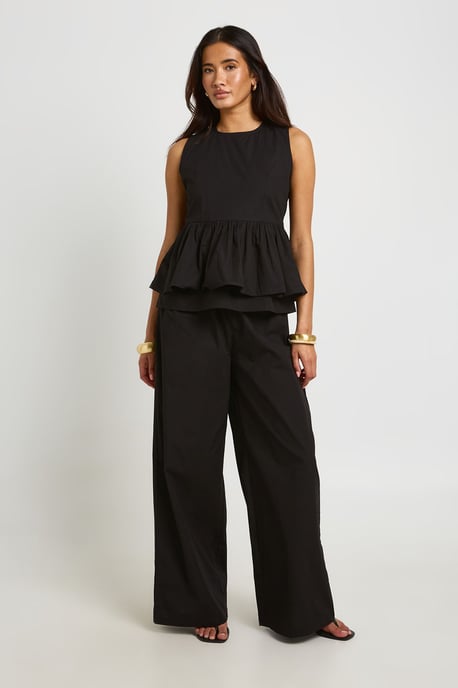 High Neck Peplum Top and Trouser Co-ord - Image 3