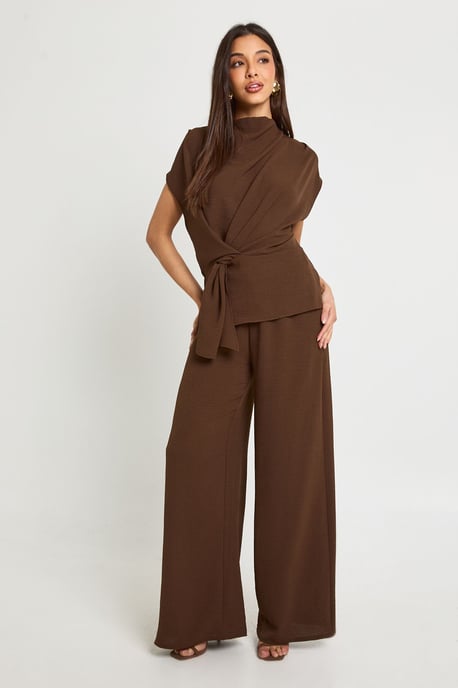 Woven Drape Blouse & Trouser Co-Ord - Image 1