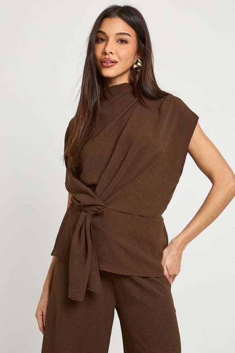 Woven Drape Blouse & Trouser Co-Ord - Image 4