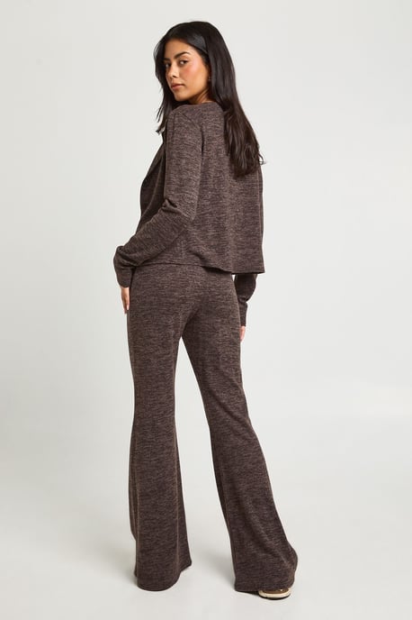 3 Pcs Rib Button Through Vest And Trouser Set - Image 2
