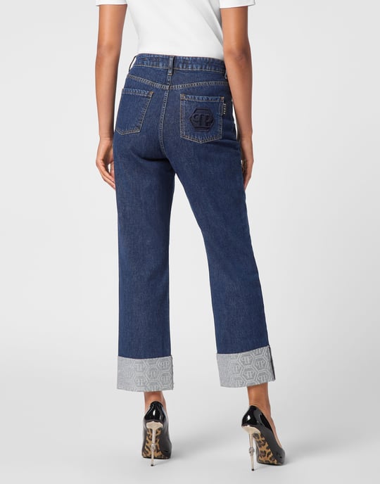 Denim Broek Losjes Monogram - Image 3