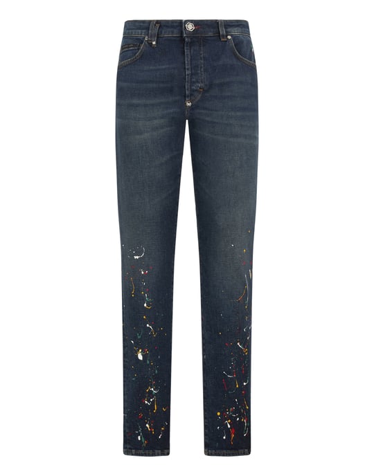 Super Straight Cut Jeans Paint - Image 1